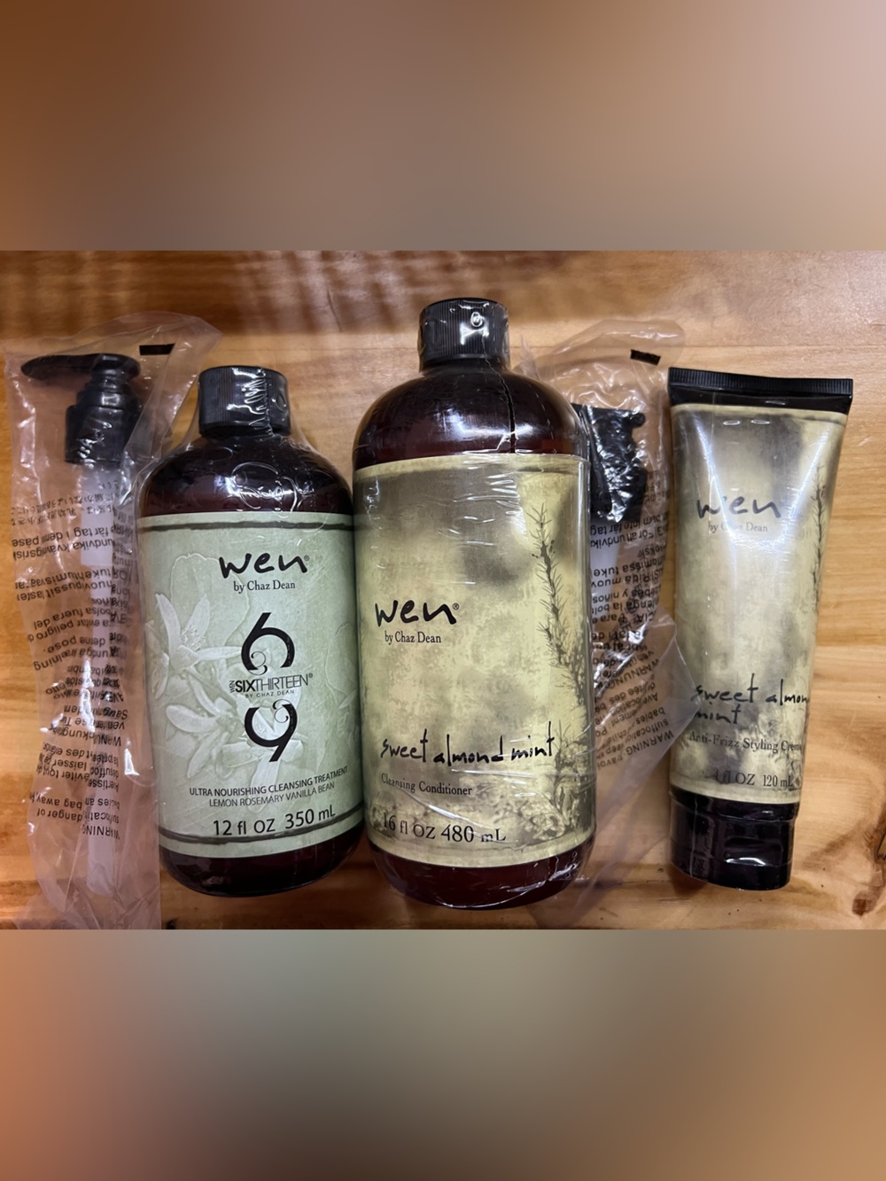 Wen SweetAlmond Mint Cleansing Conditioner, Styling Cream & Cleansing Treatment